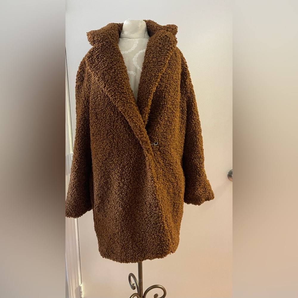 Max Studio Brown Nubby Coat